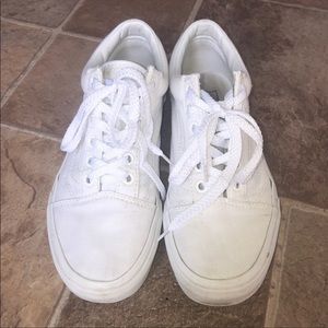 White Old Skool Vans